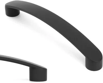 Produktbild von Famanu Küchenschrankgriffe 128mm Schwarz - Set von 6 Stück Türgriffen