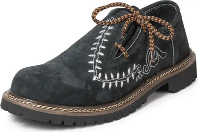 Produktbild von PAULGOS Trachtenschuhe Echt Leder Haferlschuhe Haferl Stickerei in 4 Farben Gr. 39-47