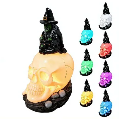 Immagine prodotto di Elzusha - Decorazione per esterni a tema Halloween: teschio di scheletro