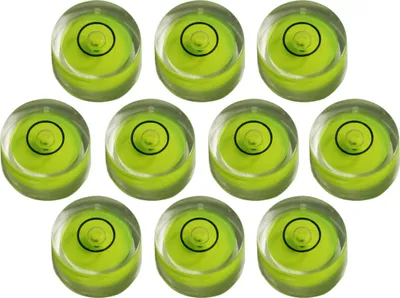 Immagine prodotto di Set di 10 piccoli livelli di bolle rotonde misura 7 (18x9 mm)