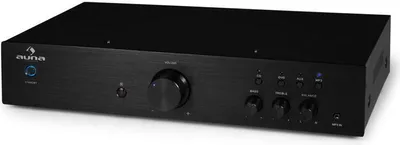 Produktbild von Auna Verstärker, HiFi Stereo Mini Verstärker, HiFi-Verstärker mit Bass & Treble Regler, 1 Kanal Audio-Verstärker, Stereo-Verstärker Lautsprecher mit Fernbedienung, AUX, AV Receiver für MP3 & CD