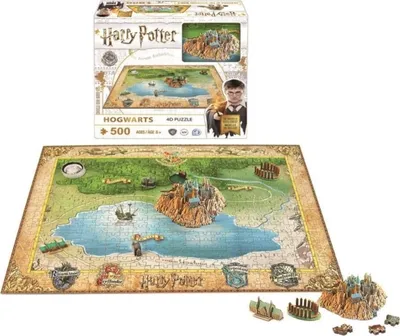 Produktbild von Harry Potter 4D Mini Puzzle Hogwarts (500 Teile)