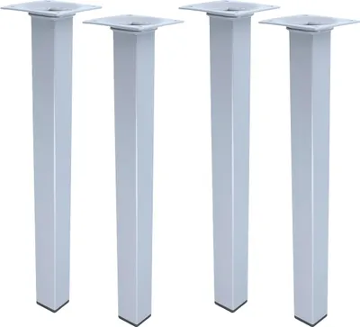 Produktbild von Möbelstempel 4er Set Möbelfüße Tischbeine Möbelstützen Silber 25x25mm eckig Sofafüße 300mm