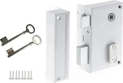Immagine prodotto di Serratura verticale Yale YAV37G, Fouillot sinistro, bianco, interasse 44 mm, 2 chiavi