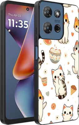 Produktbild von Smartphonica Handytasche passend für Motorola Moto G 2025 mit Katzenaufdruck - TPU Rückseite Abdeckung Fall Katze Design