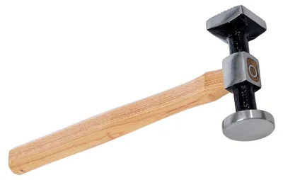 Produktbild von Karosseriehammer mit flachem Kopf aus Rinderstahl
