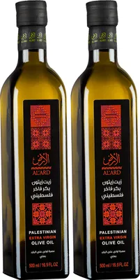 Produktbild von Sunnah Shop® Extra Natives Olivenöl aus Palästina 2x500ml Kaltgepresstes Hochwertiges Olivenöl aus 100% handgeernteten Oliven | Handernte Kaltextrakt