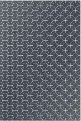 Produktbild von Kreise geometrisches regelmäßiges Muster – Vinylteppich – 150x225 cm – Indoor Teppich – Flur – Pflegeleicht – Modern