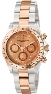 Produktbild von Invicta Speedway 6933 Herrenuhr - Quarzwerk - Edelstahl mit roségoldenem Zifferblatt - 39 mm