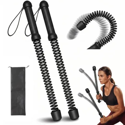 Produktbild von 2 Stück Kampfseile für das Fitnessstudio zu Hause, robustes Armtrainer für Krafttraining, tragbare, schnurlose Kampfseile für Rumpfmuskelaufbau