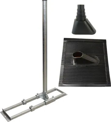 Produktbild von PremiumX PROFI X100-48F Dachsparrenhalter Stahl voll feuerverzinkt ALU Dachabdeckung Manschette schwarz