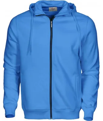 Image de Imprimé - Sweat à capuche zippé pour hommes, style pull, mélange de coton ET333 (XXL) (Bleu-vert)