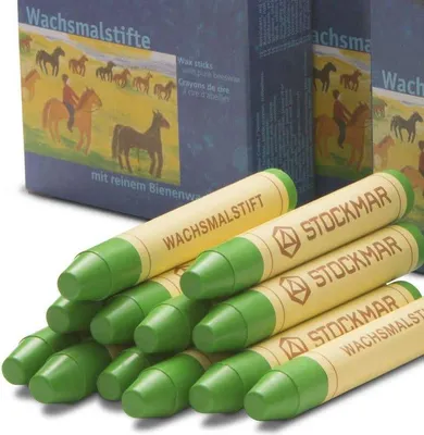 Produktbild von Stockmar Wachsmalstifte laubgrün 12 Stück kreatives Malvergnügen