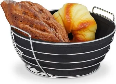 Immagine prodotto di Cestino portapane tondo in metallo con coperchio