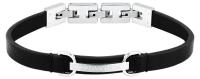 Immagine prodotto di Bracciale da uomo in pelle nera T-Leather TJAXZ08