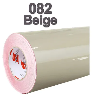 Produktbild von (5,60€/m²) Oracal® Möbelfolie 082 Beige Glanz 31,5 cm Breite Laufmeterware selbstklebende Folie Plotterfolie Klebe Folie Oracal 621 Küchenfolie