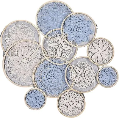 Imagen del producto de Kit para hacer atrapasueños - Grandes atrapasueños de encaje bohemio de macramé