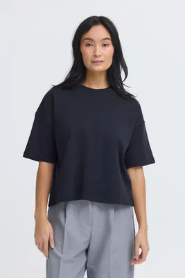 Image de Oxmo OXNSandy T-shirt femme à manches courtes 100 % coton Coupe ample
