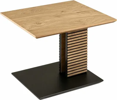 Produktbild von Beistelltisch höhenverstellbar Cleo 55x47x47 Furnier Schwarz/Wildeiche