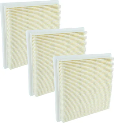 Produktbild von vhbw 3x Flachfaltenfilter Ersatz für Bosch 2609256F65 für Staubsauger