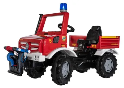 Produktbild von Feuerwehrauto Spielzeug Feuerwehr Tretfahrzeug - Mit Seilwinde - Verstellbarer Sitz - 118 x 81 x 54 cm