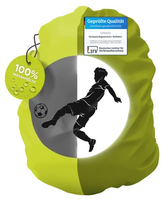 Produktbild von EANAGO® Rucksack Regenschutz Regenhülle wasserdicht Reflektor Schulranzen – Gelb
