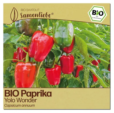 Produktbild von Samenliebe  Paprika Samen | Yolo Wonder - rot & süß - samenfestes  Saatgut