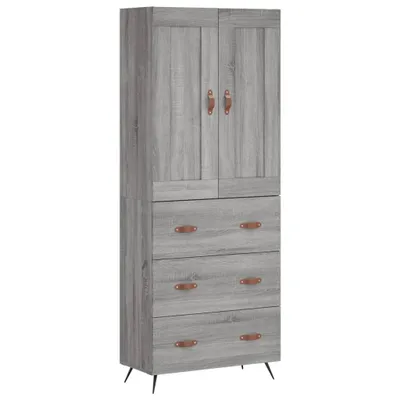 Produktbild von Highboard Grau Sonoma 69,5x34x180 cm Holzwerkstoff