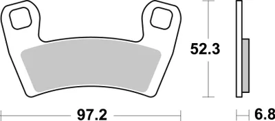 Produktbild von SBS Bremsbelag 970SI (Satz pro Scheibe) Offroad Sinter