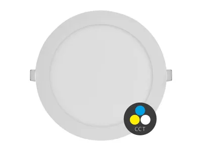 Obrázek produktu pro T-LED Bílý vestavný LED panel kulatý 225mm 18W 24V CCT 102202