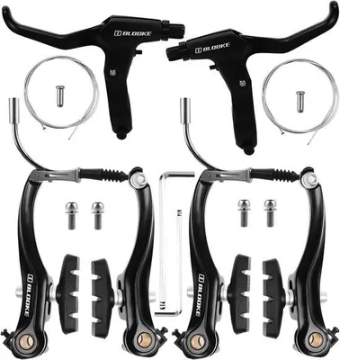 Produktbild von V-Brake-Bremsensatz für Mountainbikes, universelle Vorder- und Hinterbremse, zuverlässige Bremsleistung