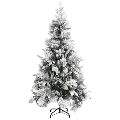 Immagine prodotto di Albero di Natale con Neve Floccata e Pigne 225 cm PVC e PE