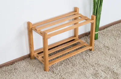 Produktbild von Schuhregal Buche Vollholz massiv Erlefarben Junco 225 - 40 x 58 x 26 cm (H x B x T)