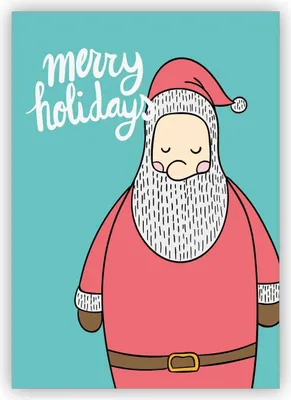 Produktbild von Süße Weihnachtskarte mit eingemummeltem Weihnachtsmann: merry holidays