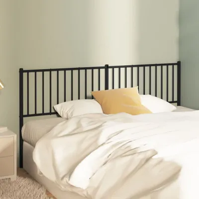 Image de The Living Store Tête de lit en métal noir 180 cm