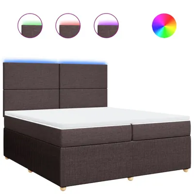 Produktbild von vidaXL Boxspringbett mit Matratze Dunkelbraun 200x200 cm Stoff
