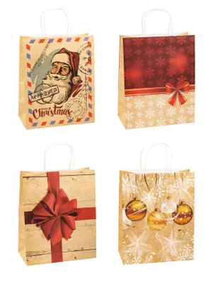 Produktbild von 12 TSI Geschenktaschen Weihnachten Serie 4 Motiv sortiert 26,0 x 32,0 cm