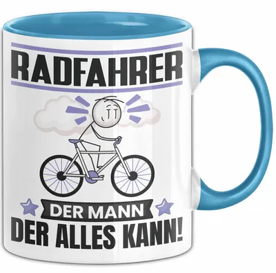 Produktbild von Radfahrer Tasse Geschenk für Radfahrer Der Mann Der Alles Kann Geschenkidee zum Geburtstag (Blau)