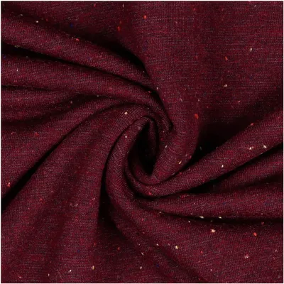 Sweat-Stoff Cosy Colours in Weinrot – Drapiert für Bekleidung und Nähprojekte.