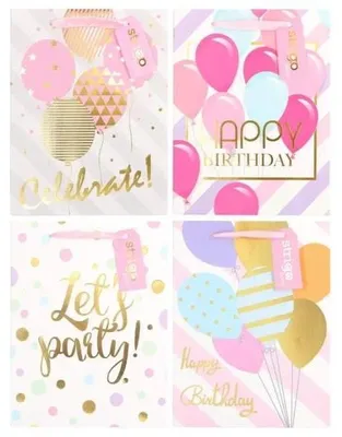 Produktbild von Geschenkbeutel "Party", 18x23x10 cm, Mix, Marke STRIGO