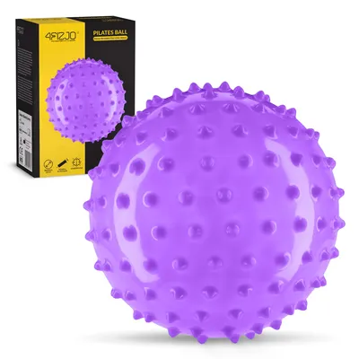 Produktbild von 4FIZJO 20 cm Rehabilitationsball mit Noppen, PVC, Sensory für Therapie, Fitness, violett