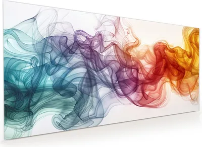 Produktbild von Küchenrückwand Spritzschutz Glas mit Motiv Bunte Wirbel 40 x 40 cm
