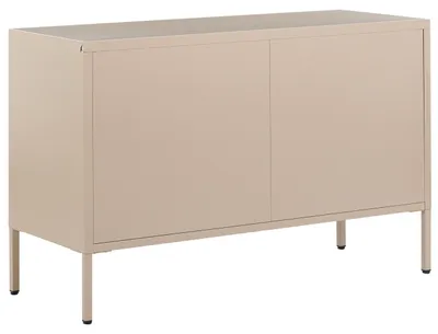 Zdjęcie produktu dla BELIANI Szafka dwudrzwiowa beżowa stalowa z półkami meble do biura domowego industrialny design