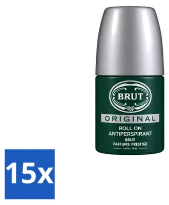 Productafbeelding van 15 x Brut Original Deodorant Roll-on - 50 ml - Voordeelverpakking - 15 stuks