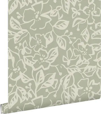 Obrázek produktu pro ESTAhome tapeta listy a květy mátově zelená 50 x 900 cm
