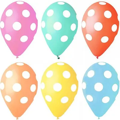 Produktbild von Luftballons Ø 29 cm farbig sortiert "Dots"