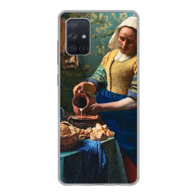 Produktbild von MuchoWow® Handyhülle Schutzhülle Hülle für Samsung Galaxy A51 Milchmädchen - Mandelblüte - Alte Meister Silikon Softcase Handy Hülle - Schutzabdeckung