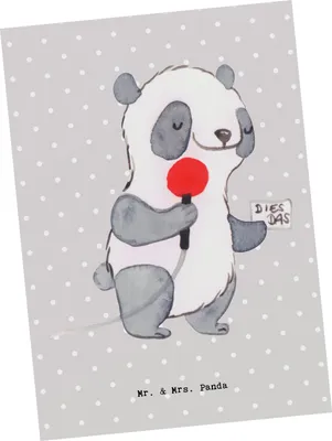 Produktbild von Mr. & Mrs. Panda Postkarte Reporter Herz - Grau Pastell - Geschenk, Ansichtskarten, Ansichtskarte, Postkarten, bildkarte, Grußkarte