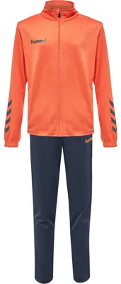 Productafbeelding van Hummel Hmlpromo kinder trainingspak - nasturtium/ombre blauw, maat: 176