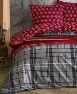 Produktbild von 4 tlg Winter Wende Plüsch Thermo Fleece Nicky Bettwäsche 135x200 SANTA